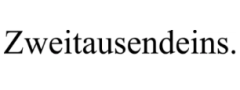 Zweitausendeins. 